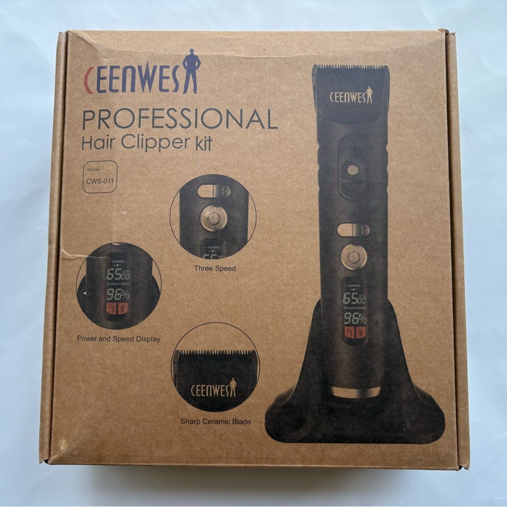 Professional Hair Clipper Kit - Black